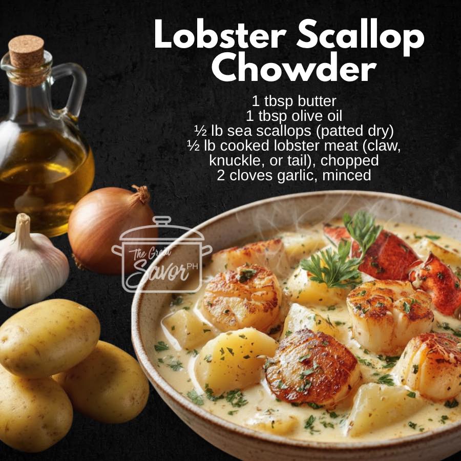 The Great - Lobster Scallop Chowder Ingredients * 1 tbsp butter * 1 ...