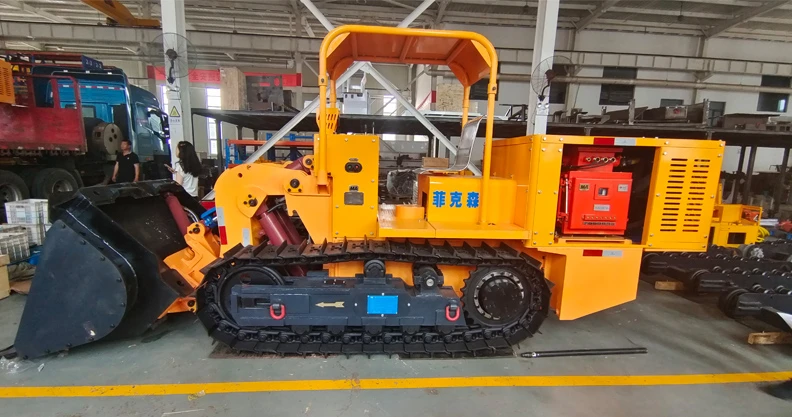 Hebei - Our Side Unloading Rock Loader is a trackless crawler machine ...