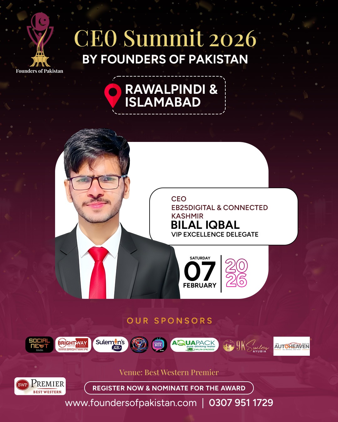 Founders - We are pleased to welcome Bilal Iqbal, CEO – EB25DIGITAL ...