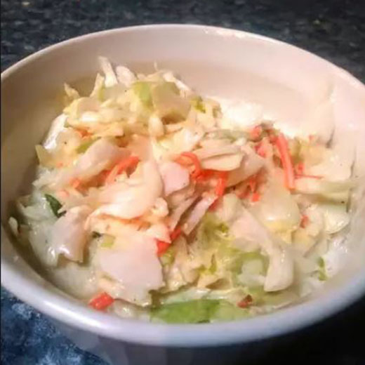Homemade cole slaw dressing recipe with Hellmann's mayo