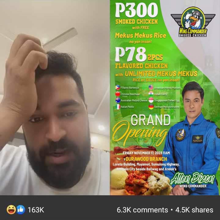 Salamat sa inyong suporta... - Wing Commander Smoked Chicken