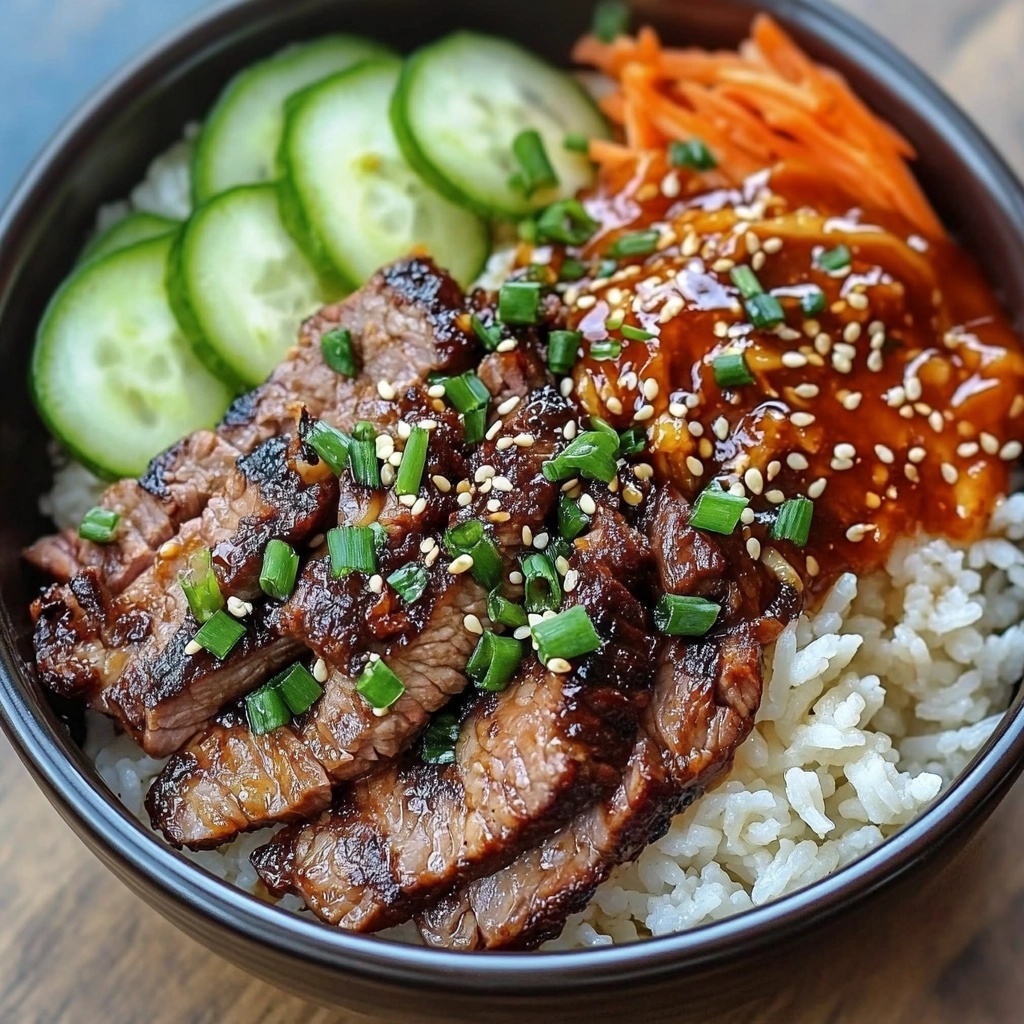 Wizrecipes - Korean BBQ Beef Bowls with Spicy Gochujang Dipping Sauce ...