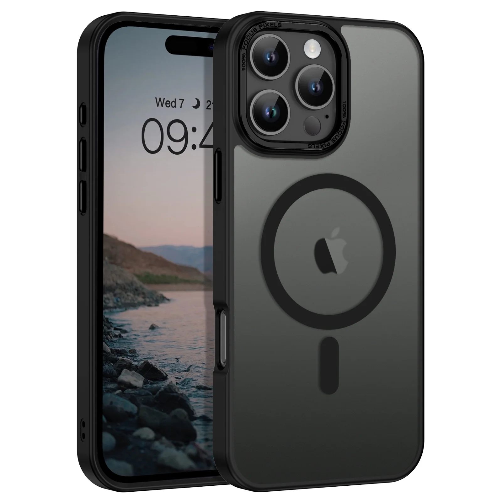 Dual Layer Shockproof Case + Tempered Glass For IPhone 16 Plus 6.7in – Rugged Heavy-Duty Cover (Black, Generic)