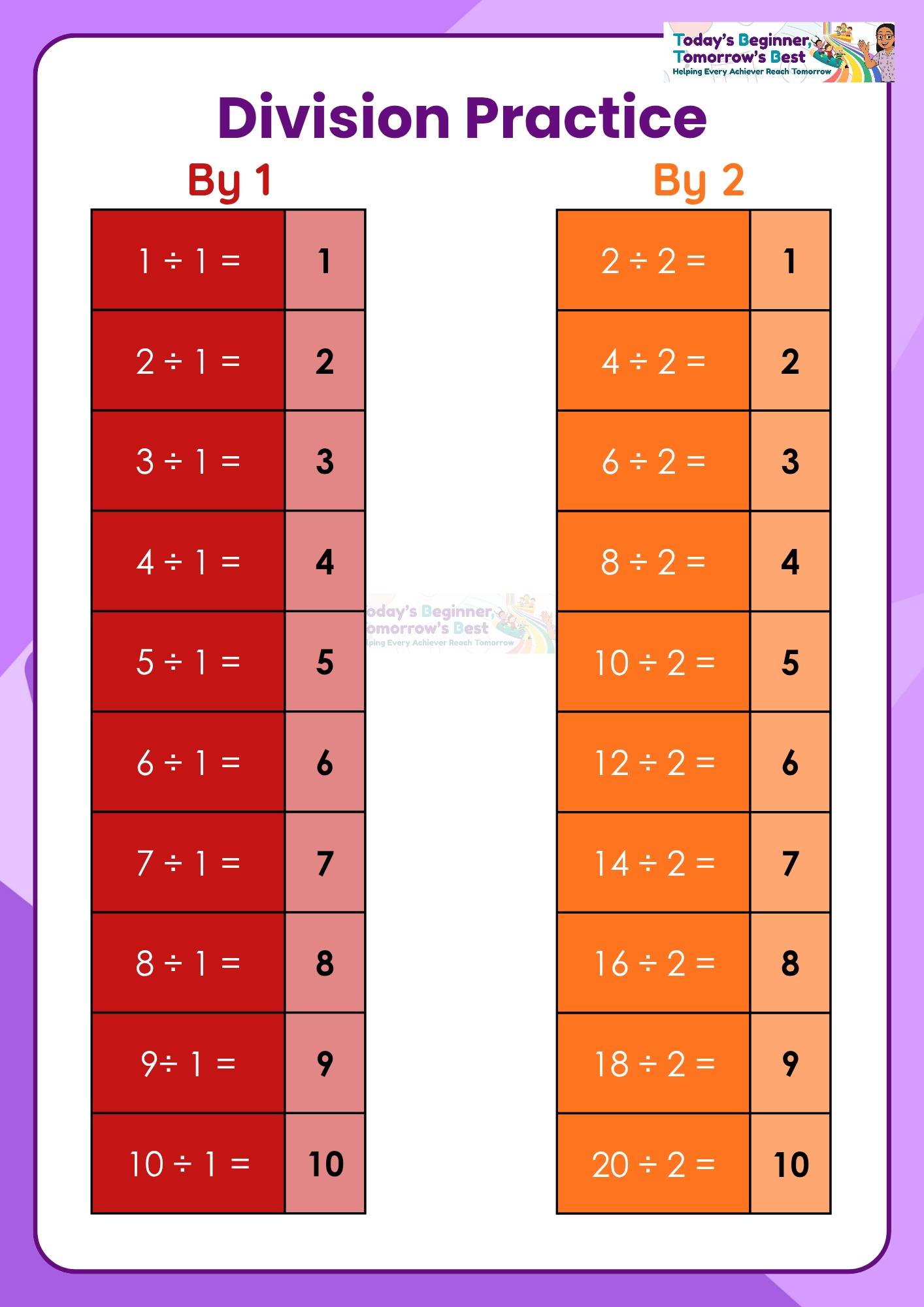 Teacher Bunso - DIVISION PRACTICE MATERIAL 💜🥰... | Facebook