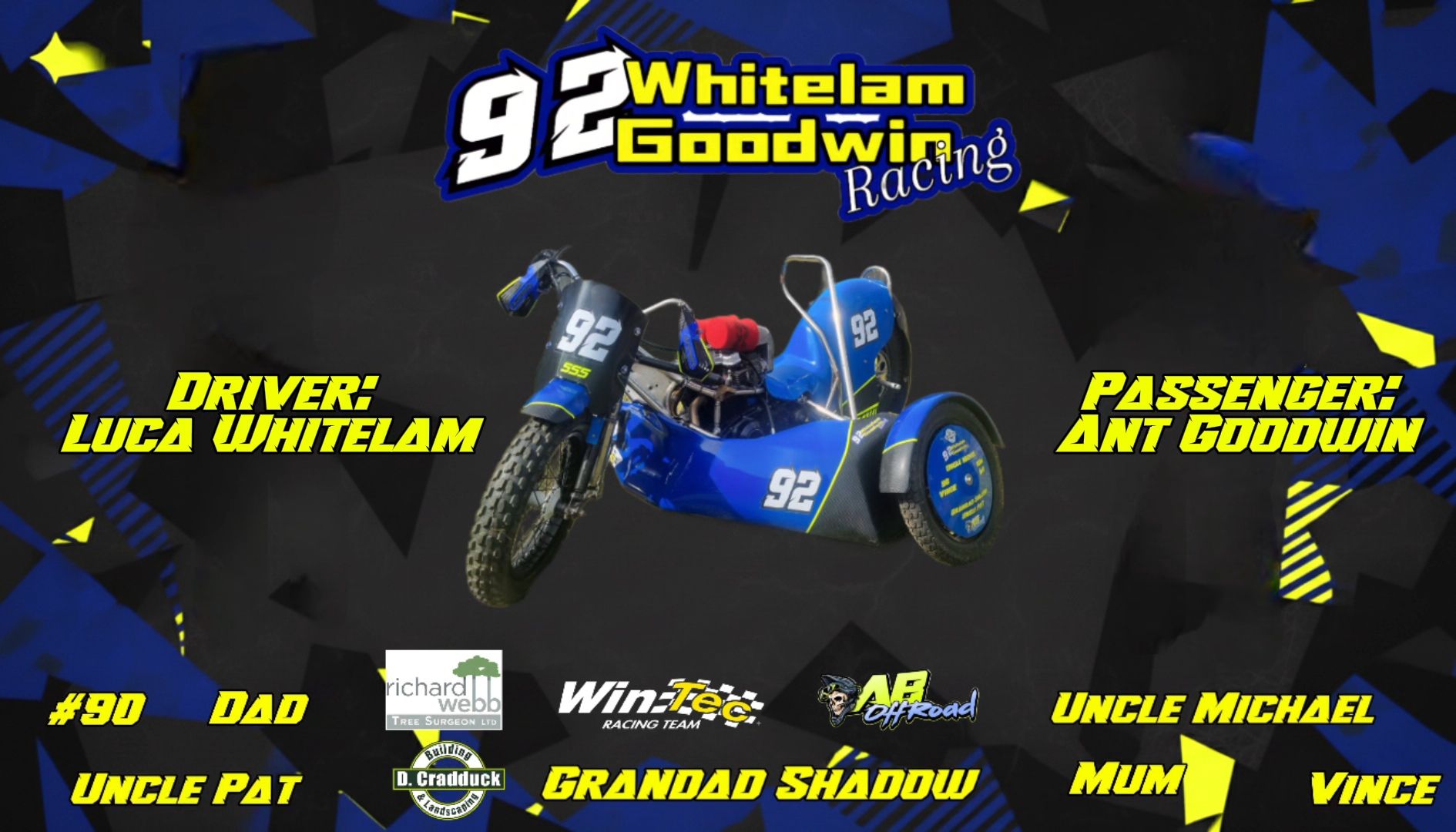 Team 92 - Whitelam / Goodwin British Clubman Grasstrack Sidecar Team