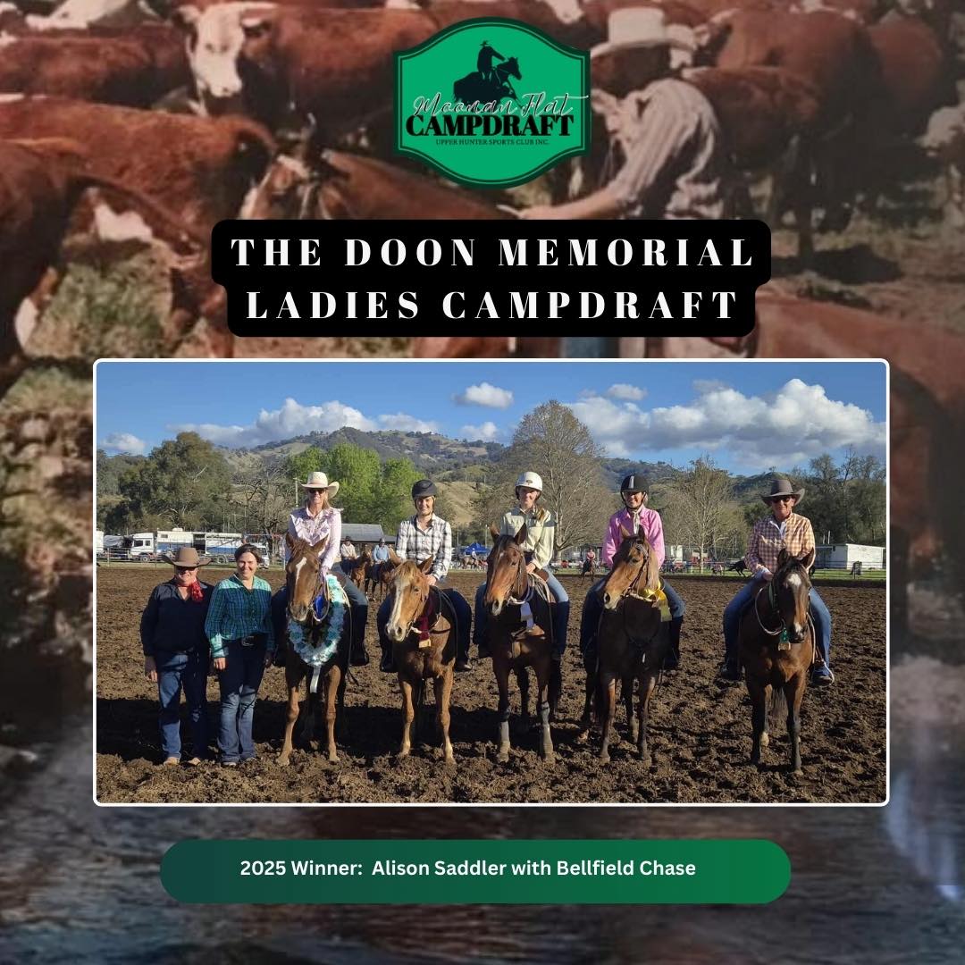 🌸 𝗧𝗛𝗘 𝗗𝗢𝗢𝗡 𝗠𝗘𝗠𝗢𝗥𝗜𝗔𝗟 𝗟𝗔𝗗𝗜𝗘𝗦... - Moonan Flat Campdraft | Facebook