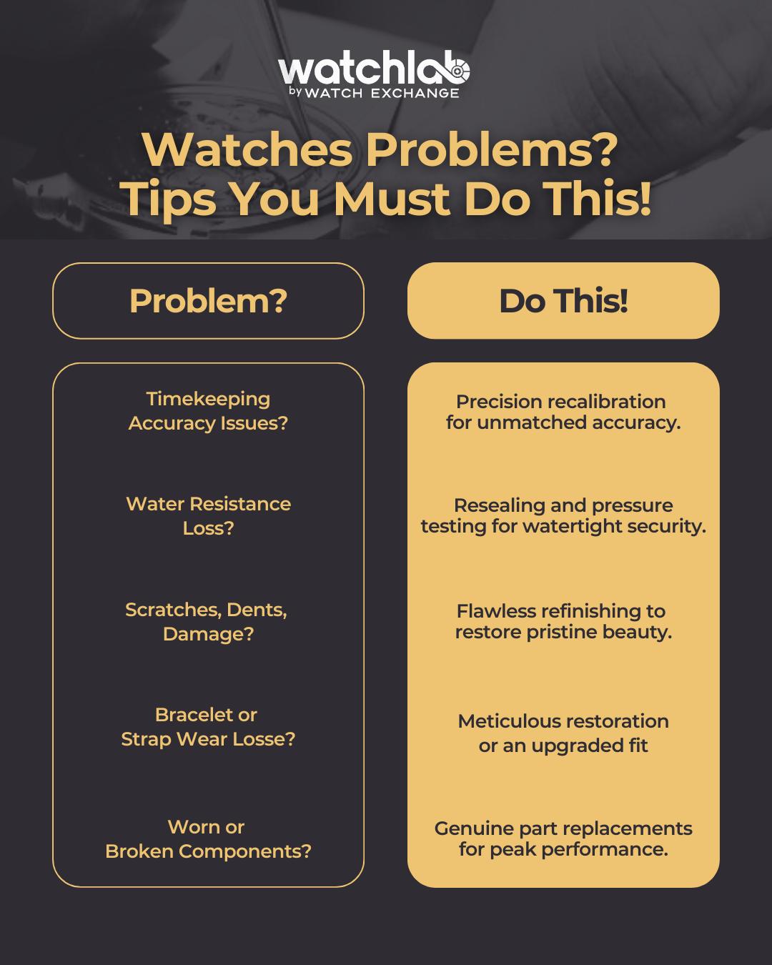Luxury watch problems? We have the... - Watchlab Singapore