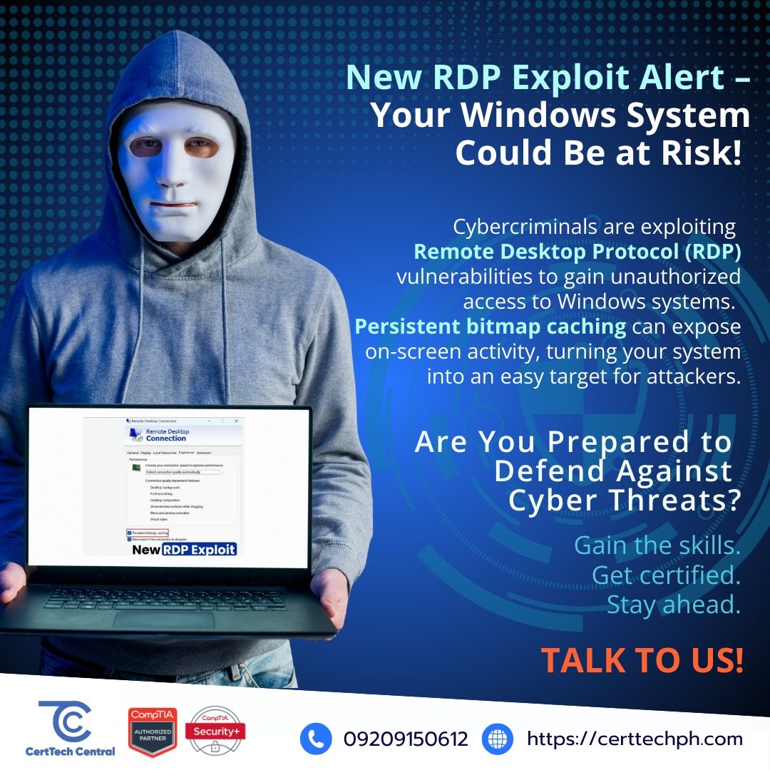 🚨 New RDP Exploit... - CertTech Central Philippines, Inc. | Facebook