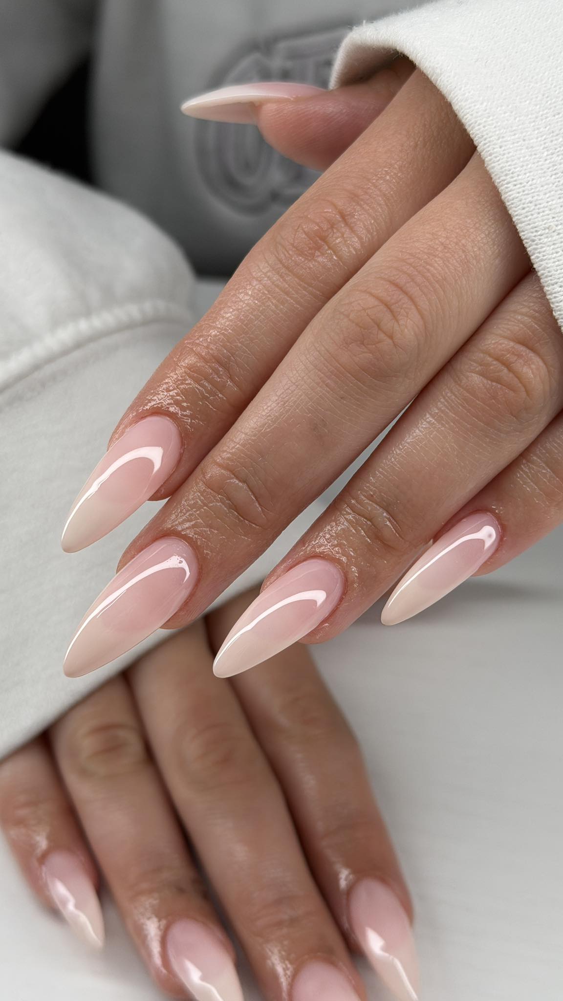 Natural milky white French tips 🤍✨