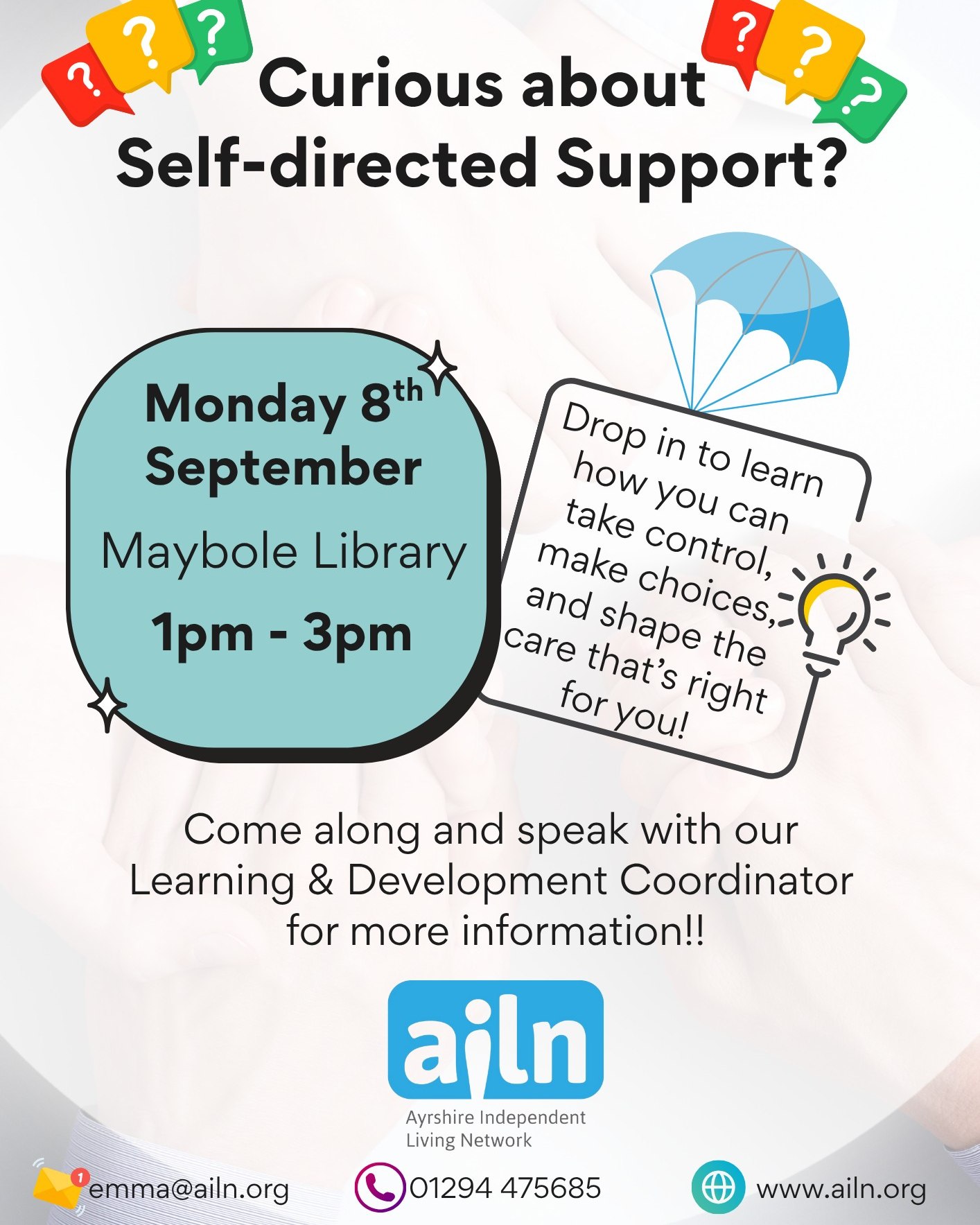 Ayrshire - 💡 Curious about Self-Directed Support? Come along to Maybole ...