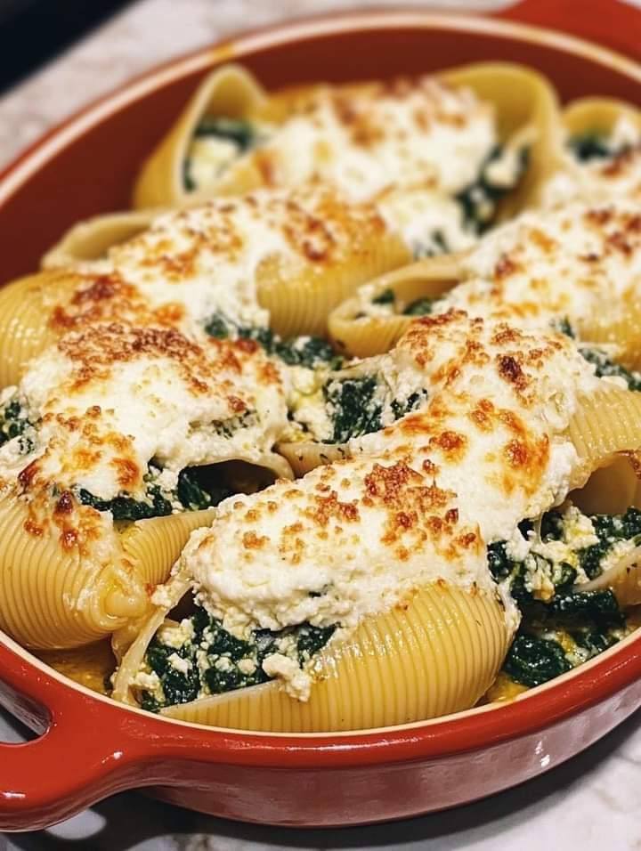 Jamie Oliver recipes | Ricotta and Spinach Stuffed Shells 🌿🧀 | Facebook