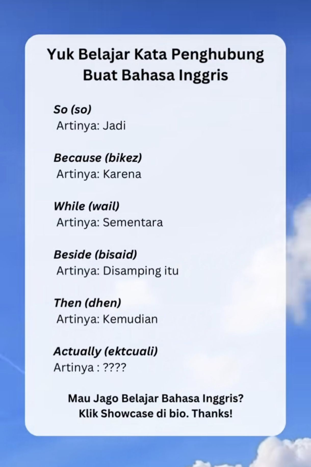 Belajar Bahasa Inggris Mudah Sehari-Hari (Free) | Facebook