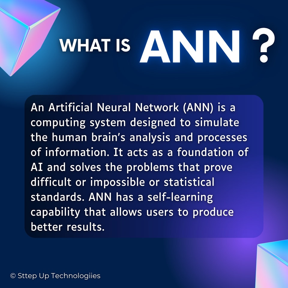 Sttep - What is ANN ? 👀 📚 An Artificial Neural Network (ANN) is a ...