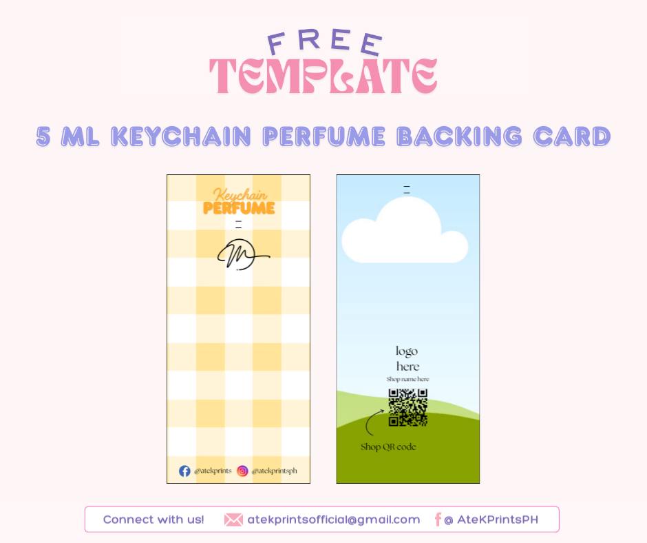 Ate K Prints - FREE TEMPLATE ALERT! 5 ML Keychain... | Facebook