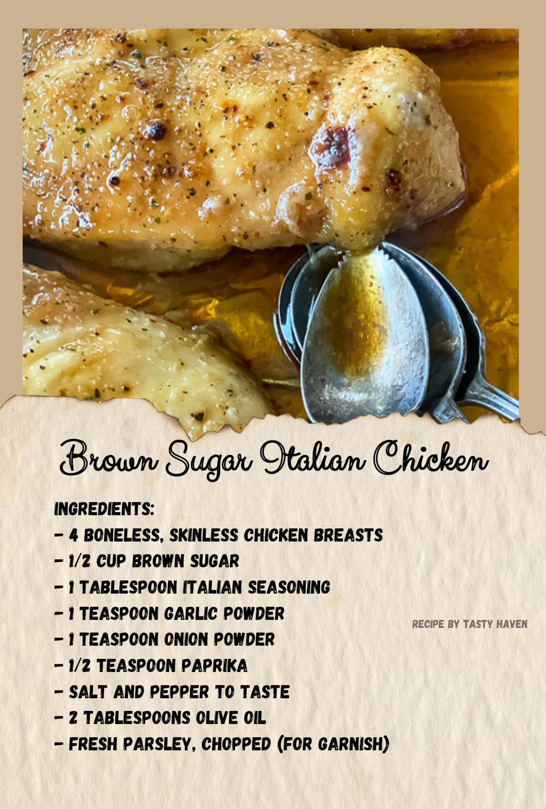 chicken recipe with brown sugar and italian dressing mix Baked 12.17.25 Color:Charcoal Sage Coast Cowl Front