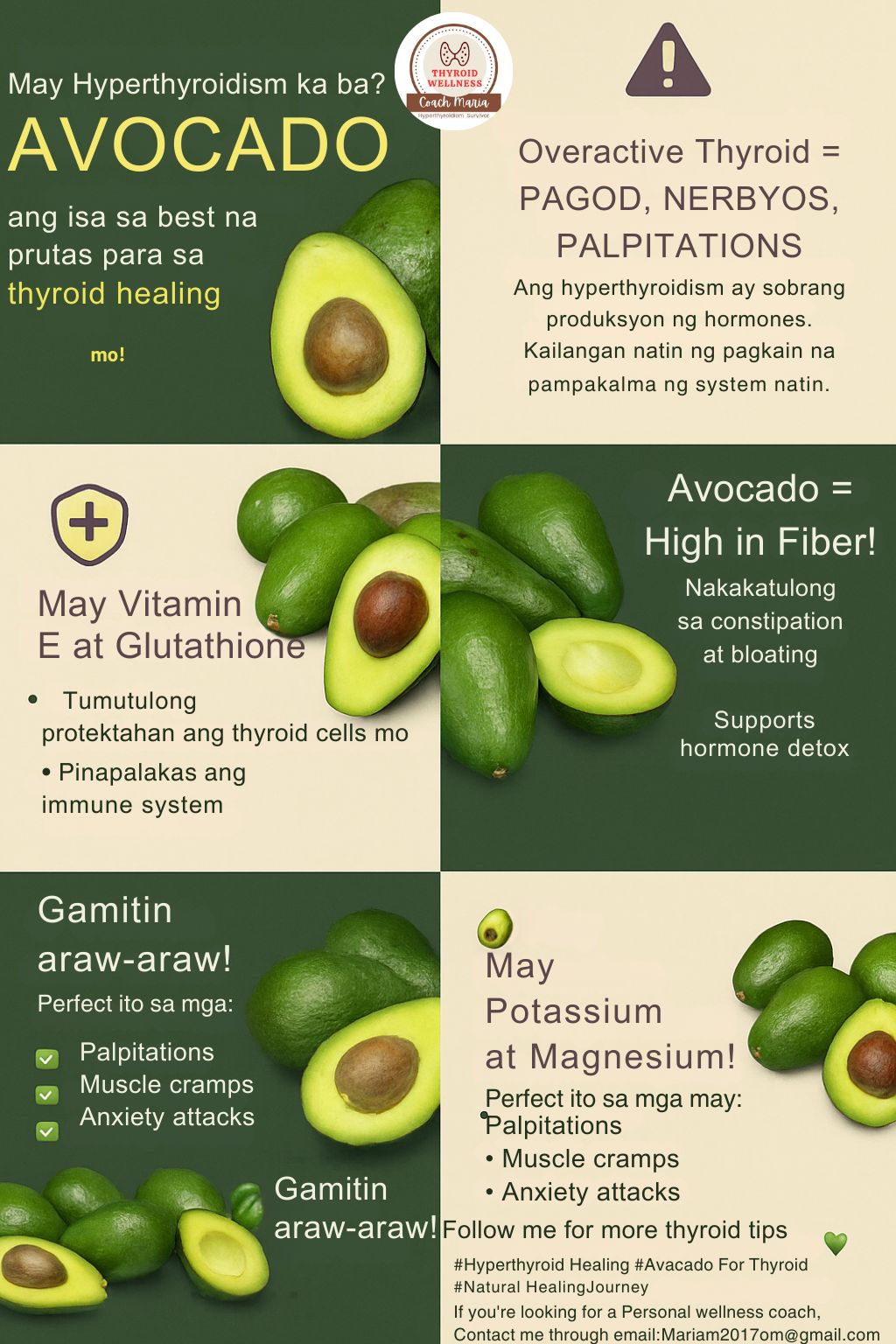 avocado rich in glutathione Stuck on the LID (low iodine diet)? On this national Day, it's a great time to make use of this amazing fruit! Use them as a mayonnaise substitute. Bake with them Eliminates Dark spots