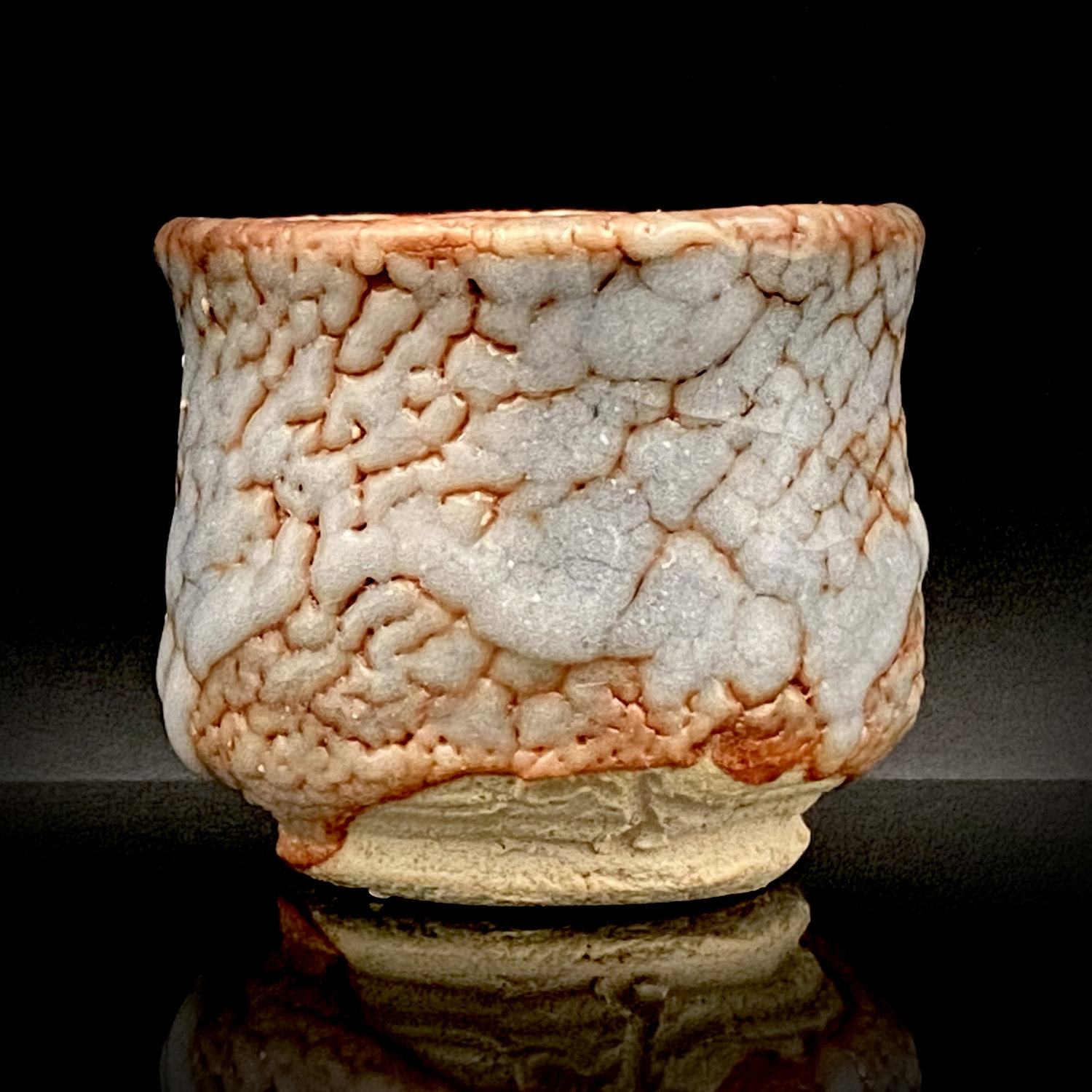 織部筒茶碗 高内秀剛作品