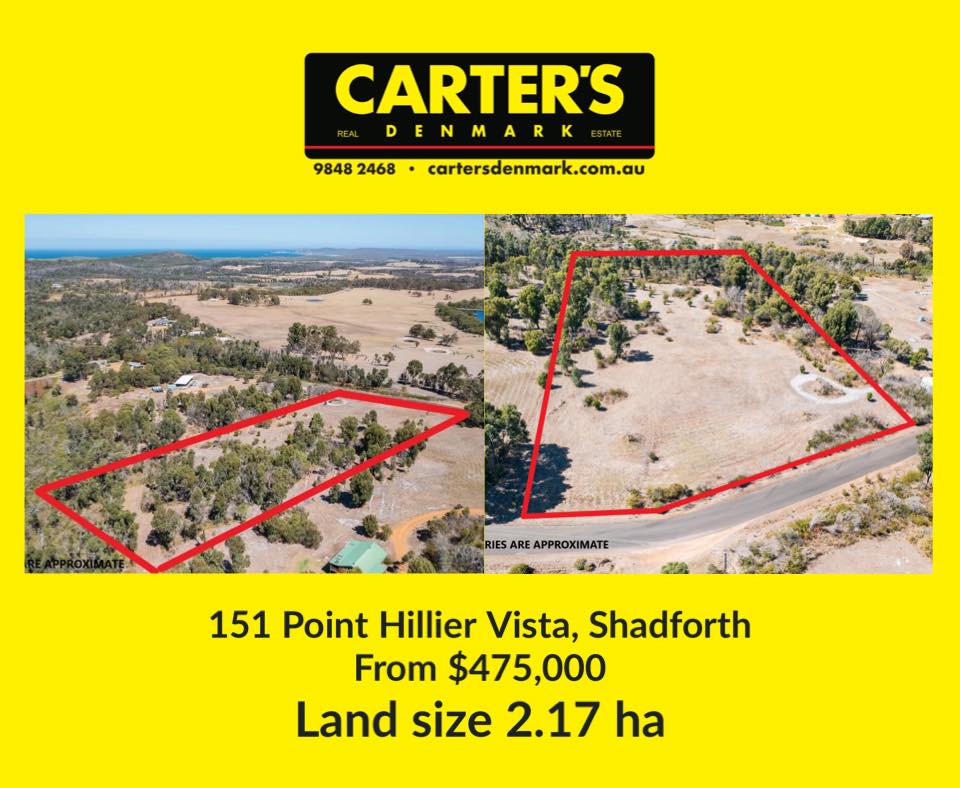 Carters Real Estate Denmark - ⚡️MAD FISH⚡️ 📍151 Point Hillier Vista ...