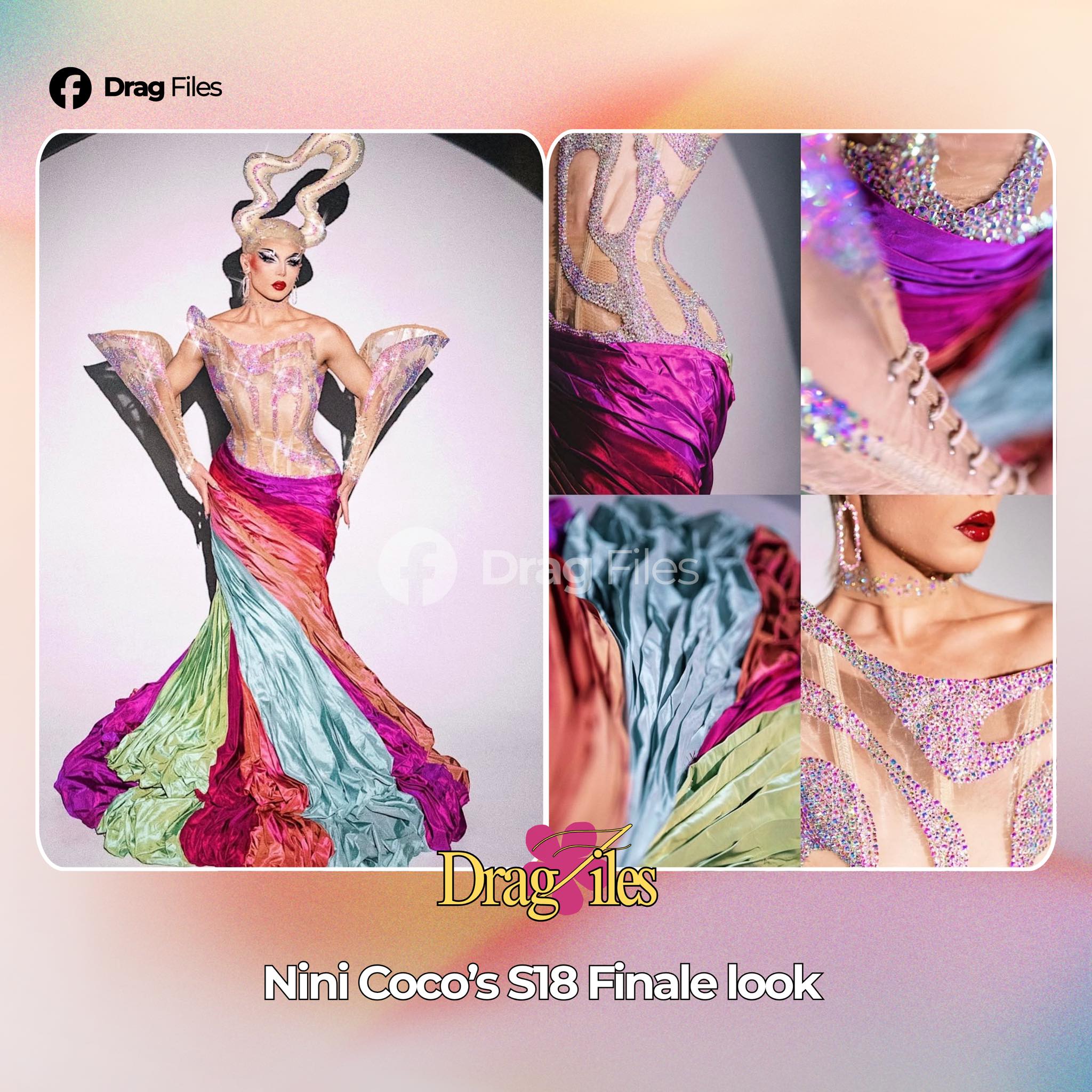 From runway genius to fashion engineer: it's Nini Coco's finale look. 🌈✨ #rupaulsdragrace #dragrace #finale #season18 #eleganza