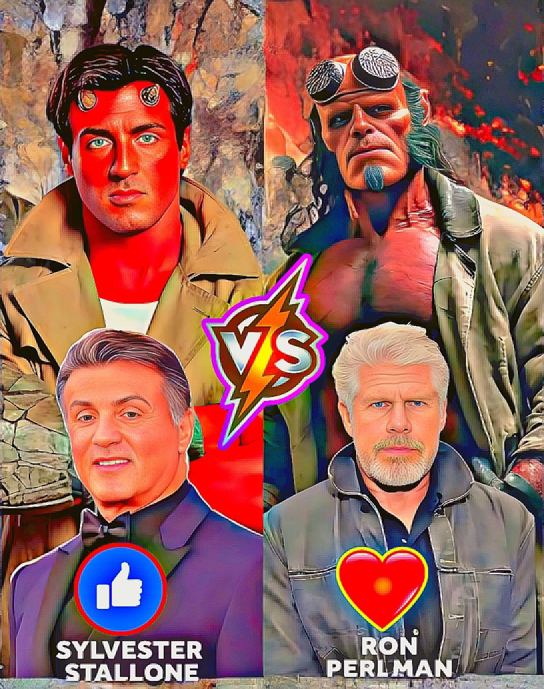 Movie explain - SYLVESTER STALLONE vs RON PERLMAN — Two... | Facebook
