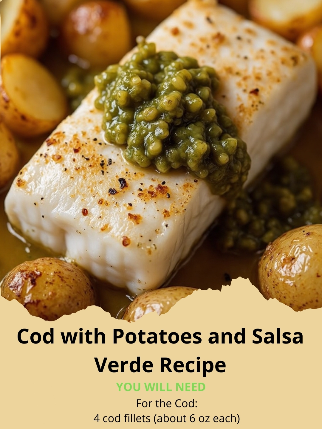 Cod with Potatoes and Salsa Verde... - Secondary Recipes | Facebook
