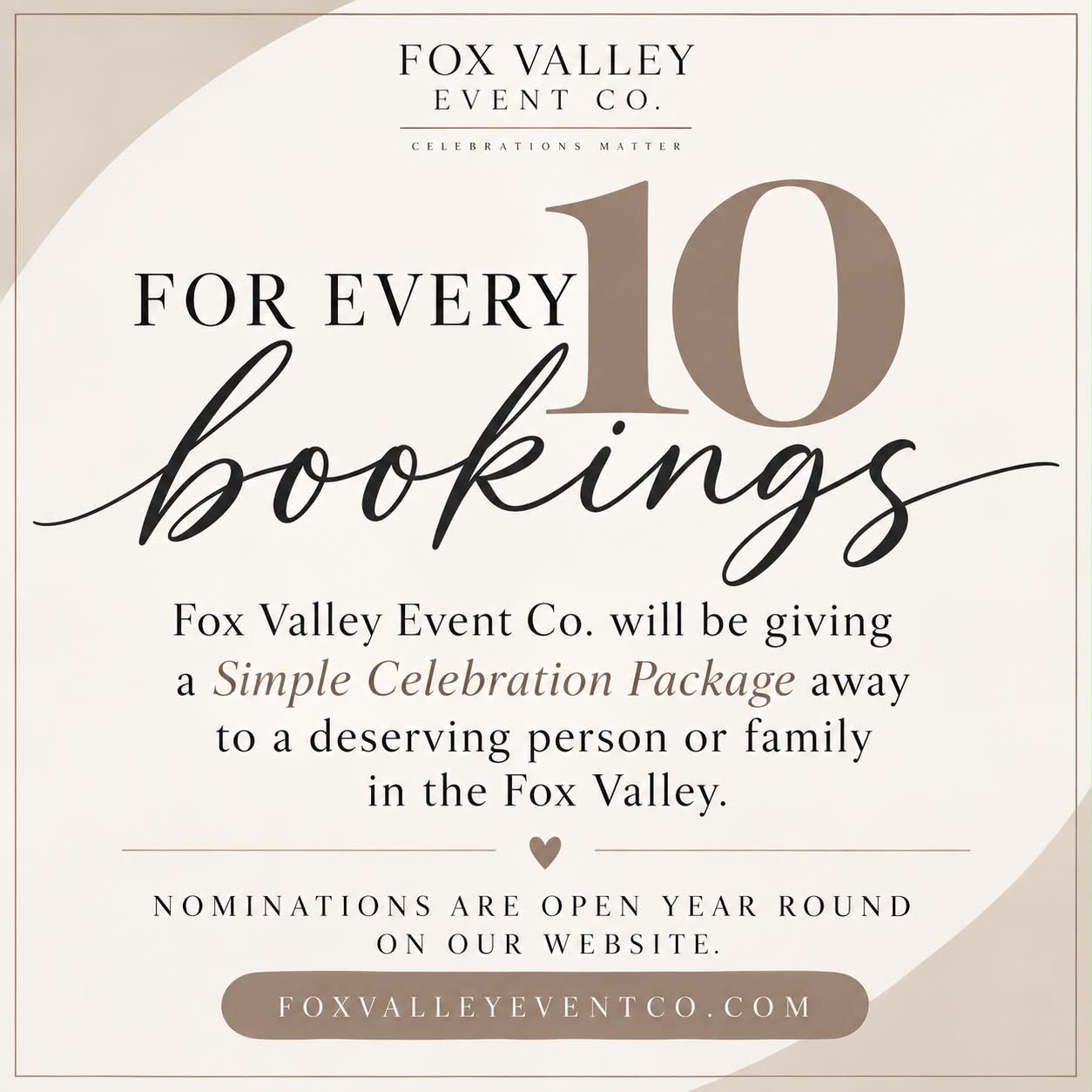 Fox Valley, WI Event Co. launches Birthday Blessings program