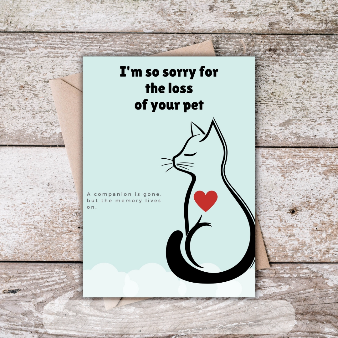 Cat Sympathy Cards - Sorry for Loss of Cat card and Best Friend in