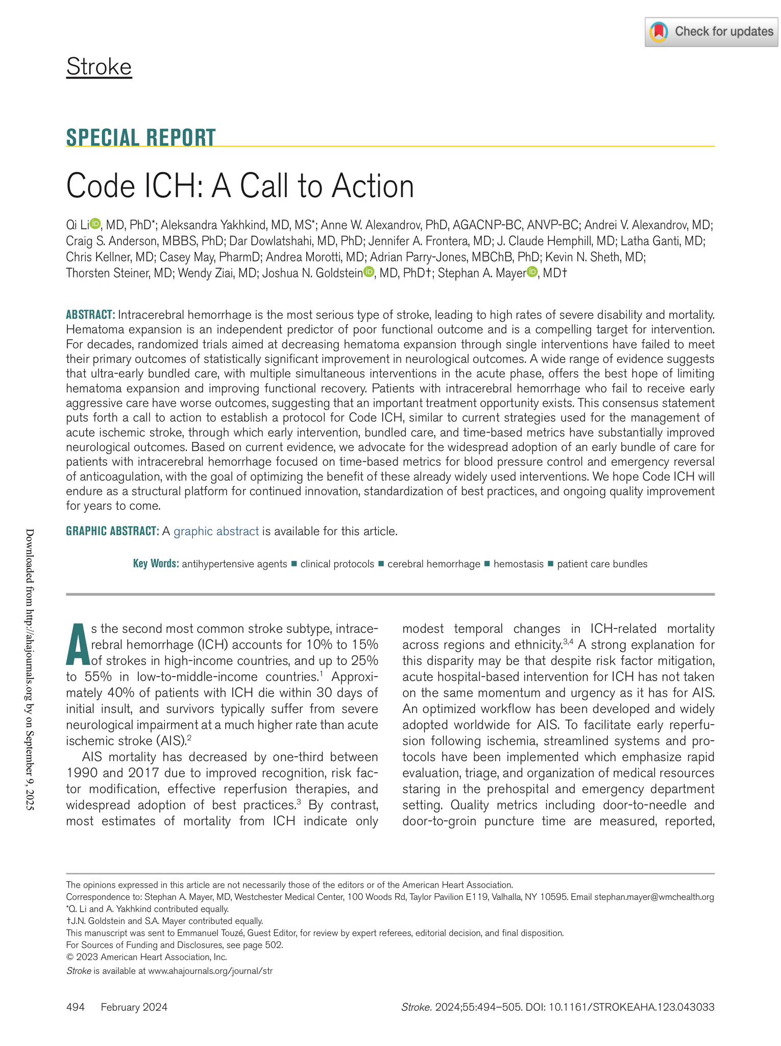 ER ร่าเริง - Code ICH: A Call to Action 🧠 Intracerebral... | Facebook