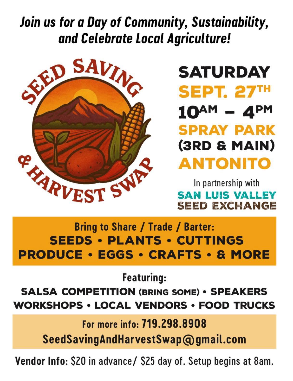 Seed Saving &amp; Harvest Swap | Antonito CO