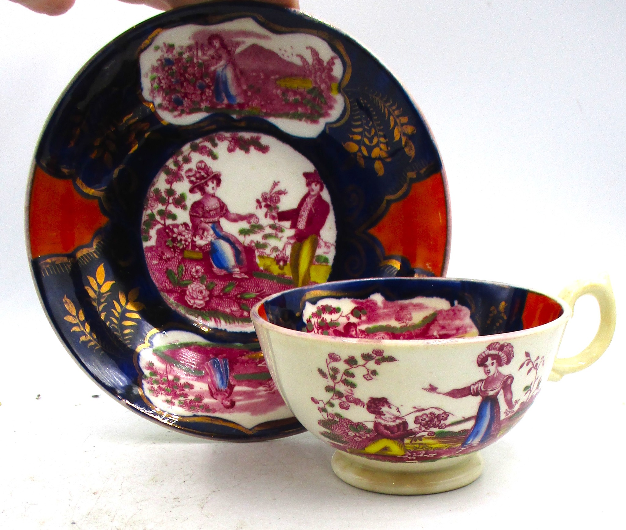 John Ridgway, England Cup & Saucer Circa 1842