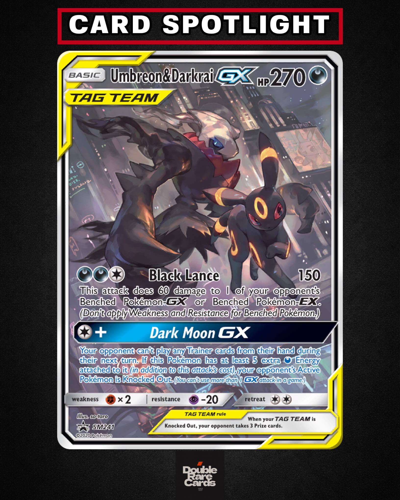 A Gem Mint 10 from Shining Synergy! Umbreon and Darkrai GX, the 