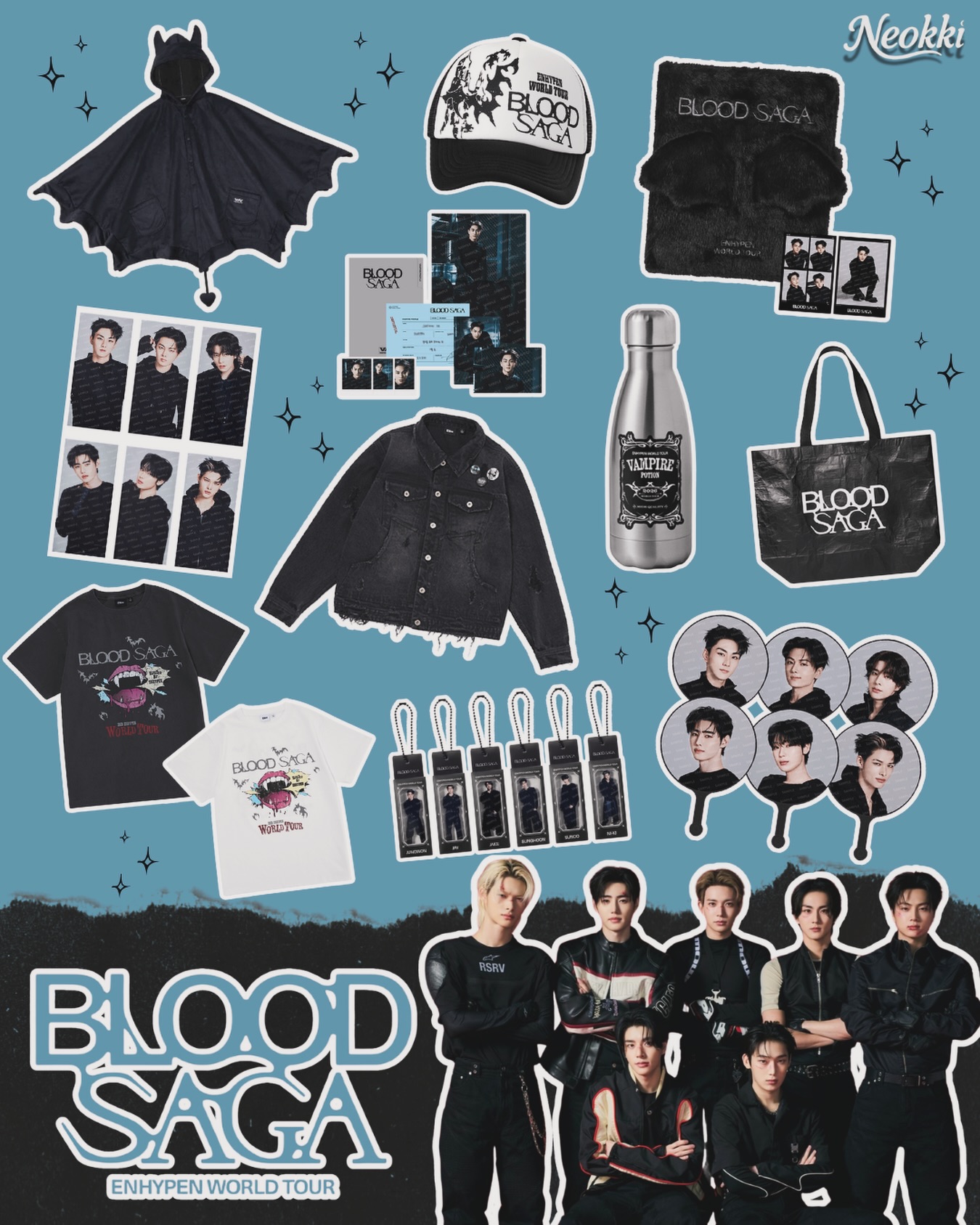 The ENHYPEN 'BLOOD SAGA' merch drop is here 🖤✨ A must-have