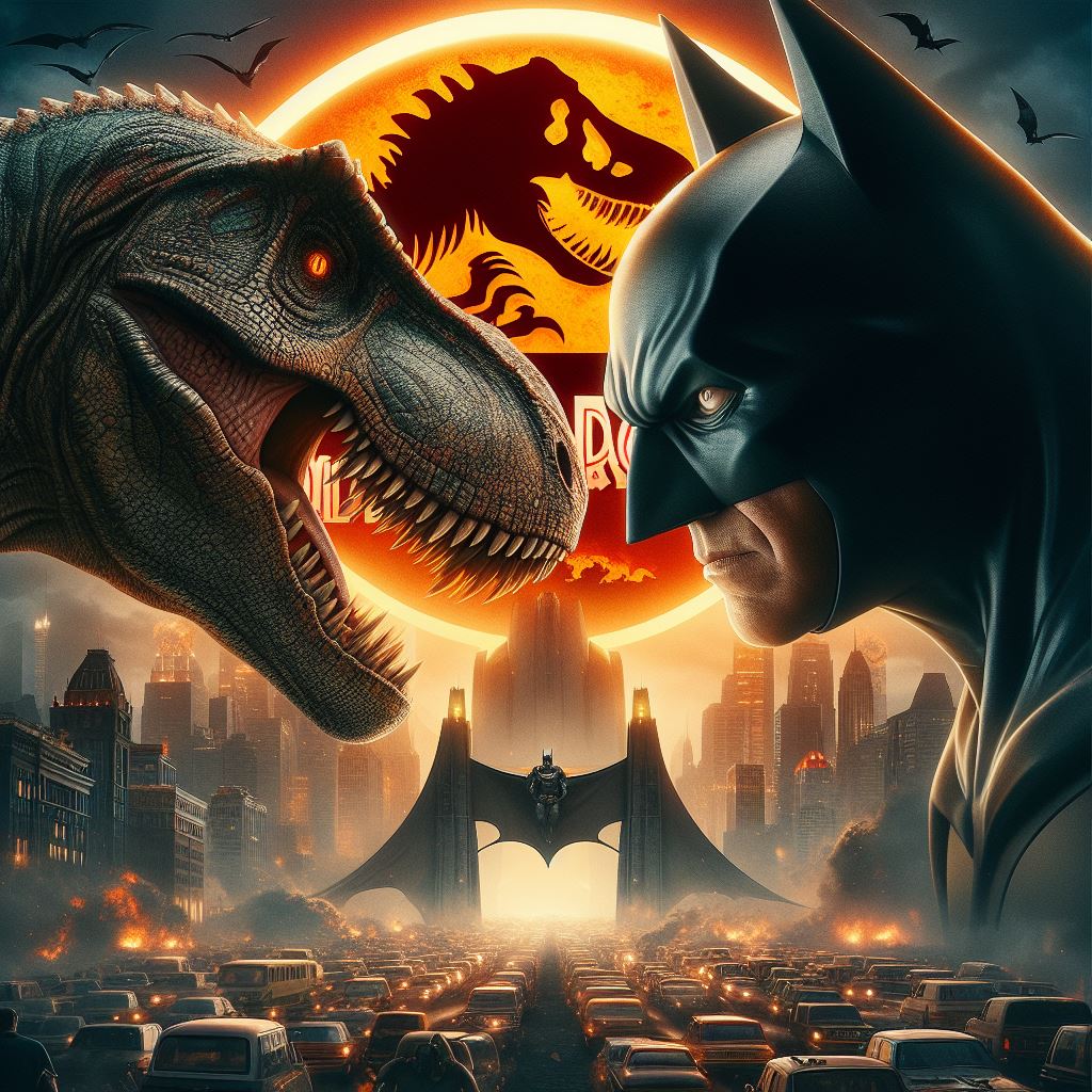 Movie Monday: Batman vs T-rex... - Jurassic Fanart.AI