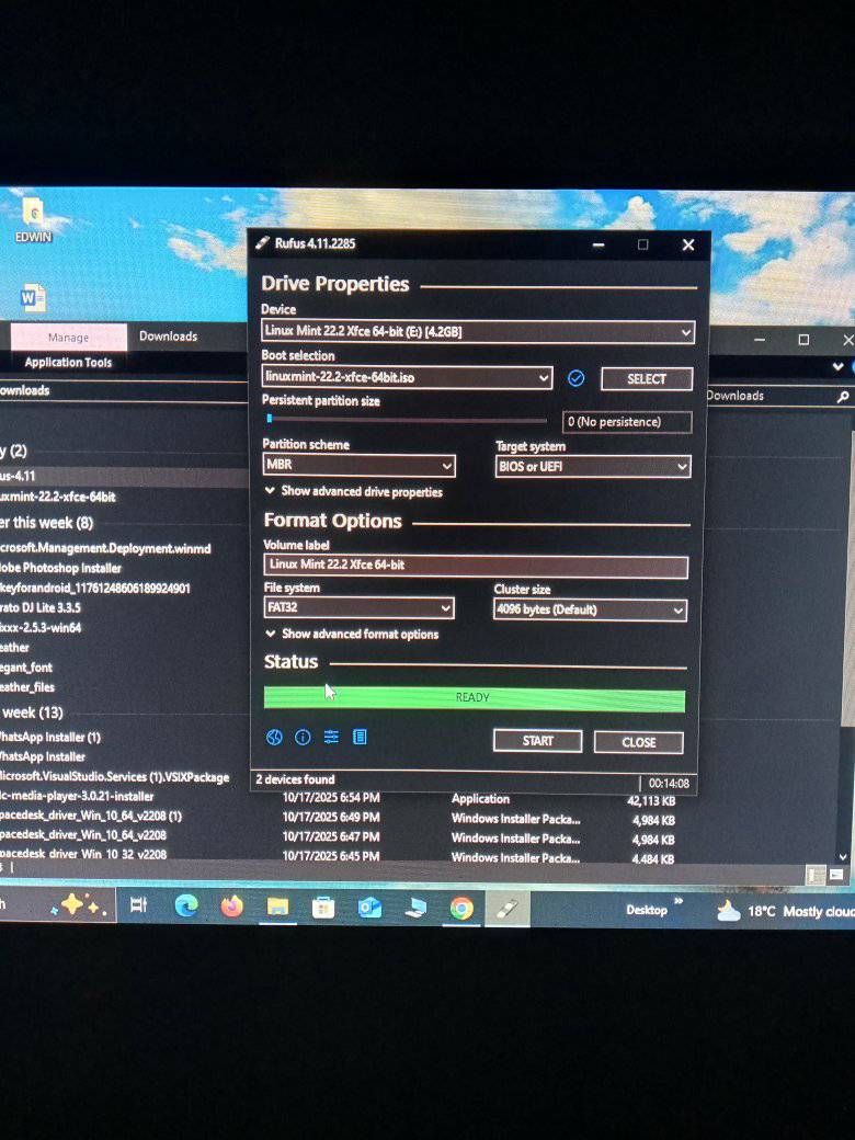 Linux Fans Group | On my process preparing linux mint install 🤞 I'm ...