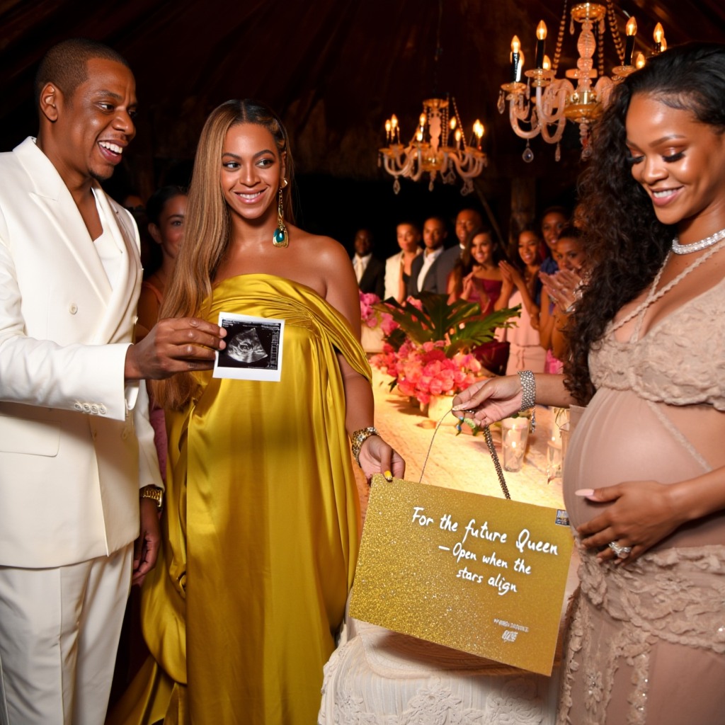 Rapper - Beyoncé, Jay-Z, and Blue Ivy Attend Rihanna’s Baby Bash – And ...