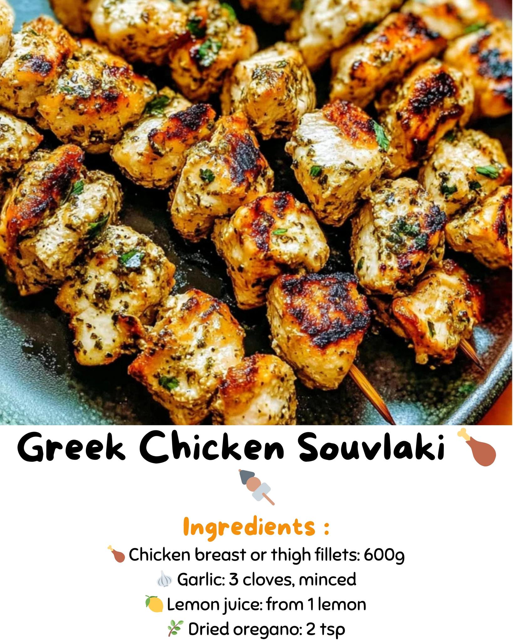 Greek Chicken Souvlaki 🍗🍢... - Stacy's Kitchen Creations | Facebook
