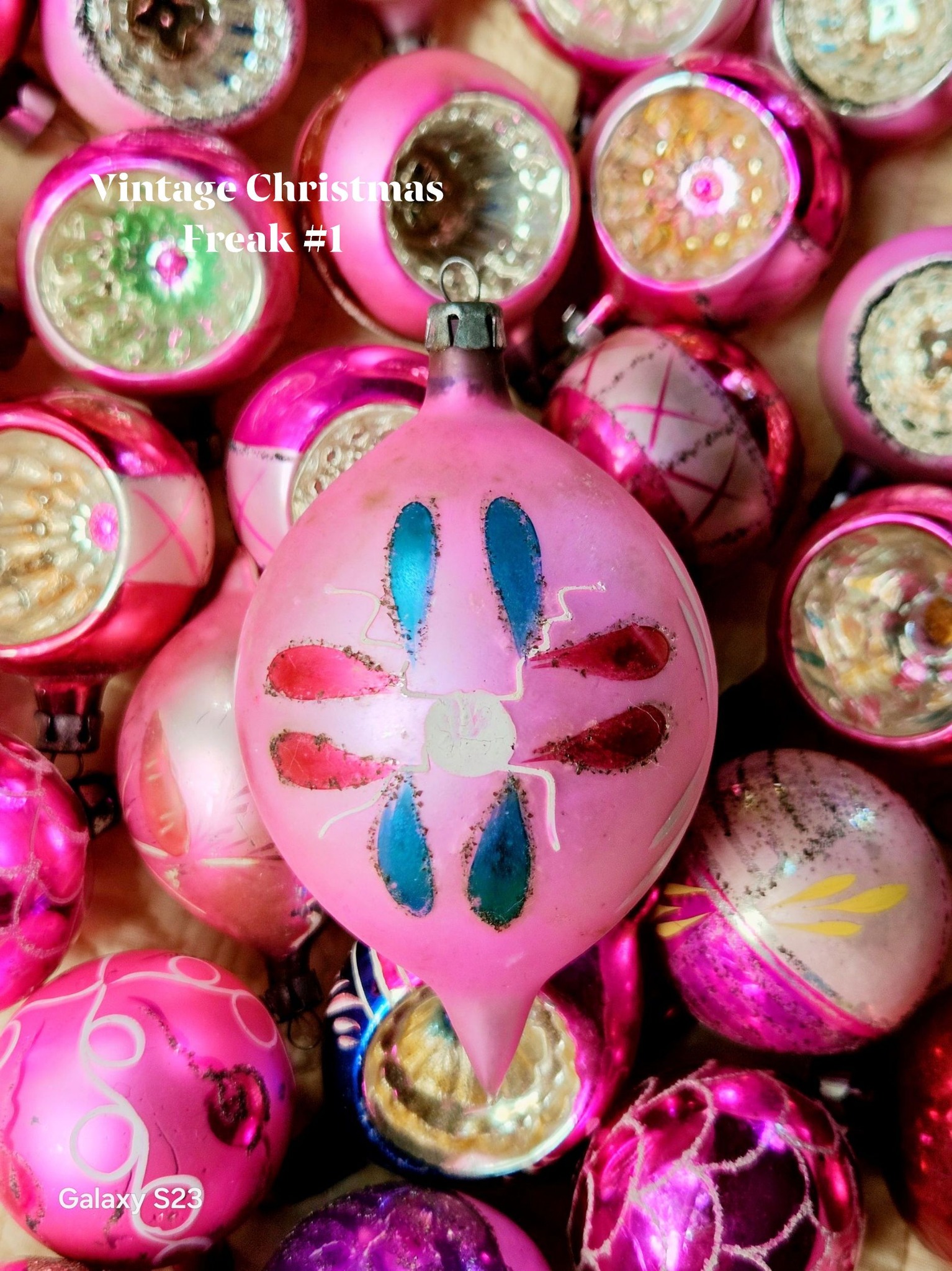 Hand-painted Polish ornaments from the 1940s