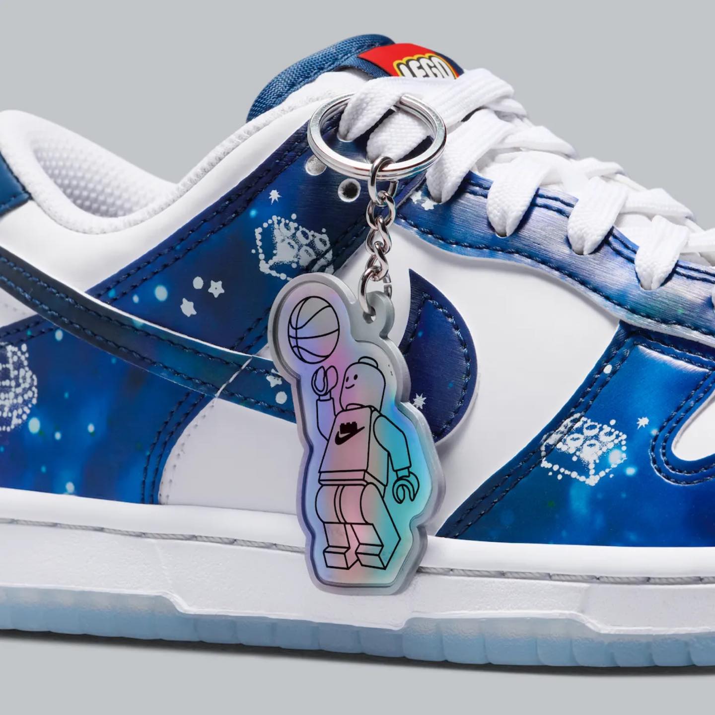 Official look at the LEGO x Nike Dunk Low GS “Galaxy” set to drop 