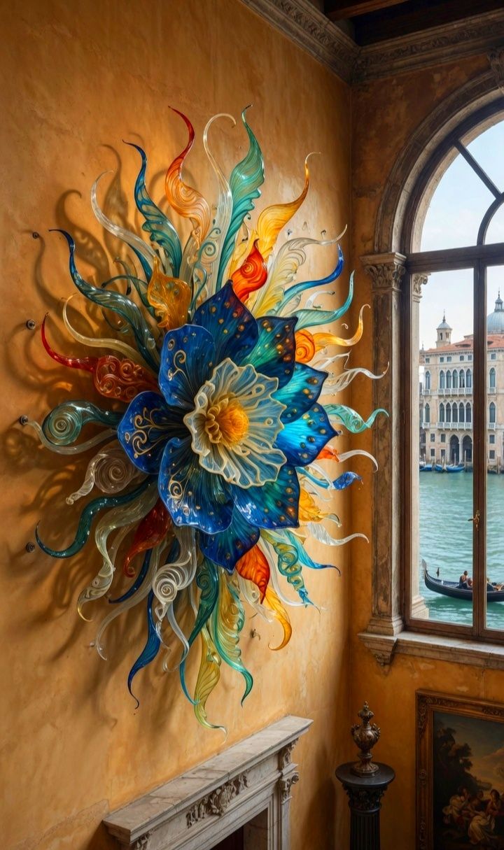 Venetian glass artist Lucio Bubacco's sculptures