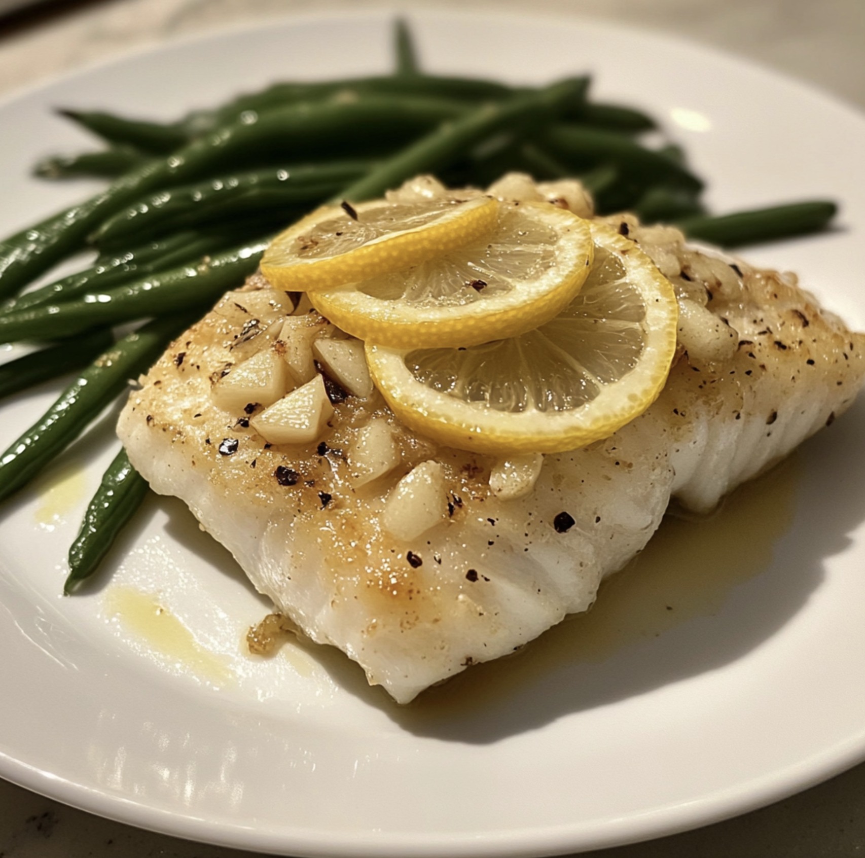 Urban - 🐟 Baked Cod with Lemon and Garlic 🍋🧄 Fancy Recipe Name Flaky ...