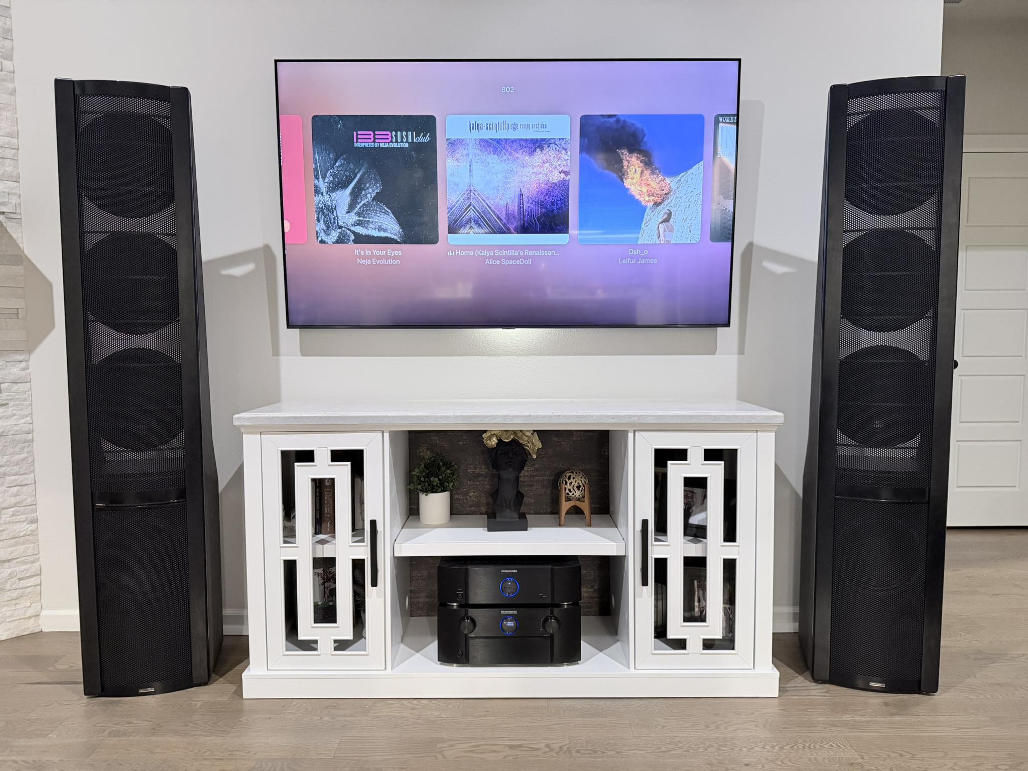 Modified Martin Logan speakers with traditional drivers