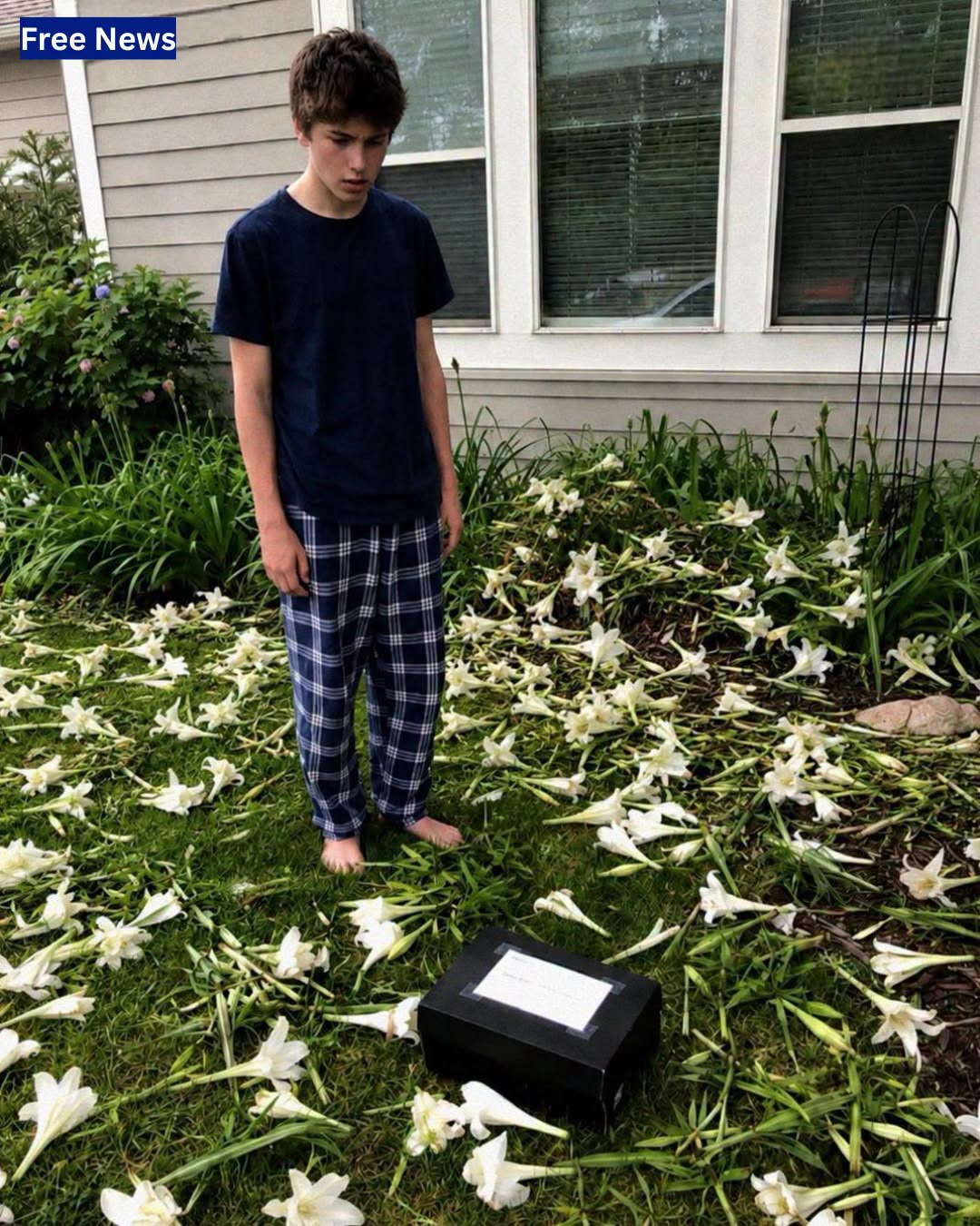 A mother and son's tradition of planting lilies for his twin