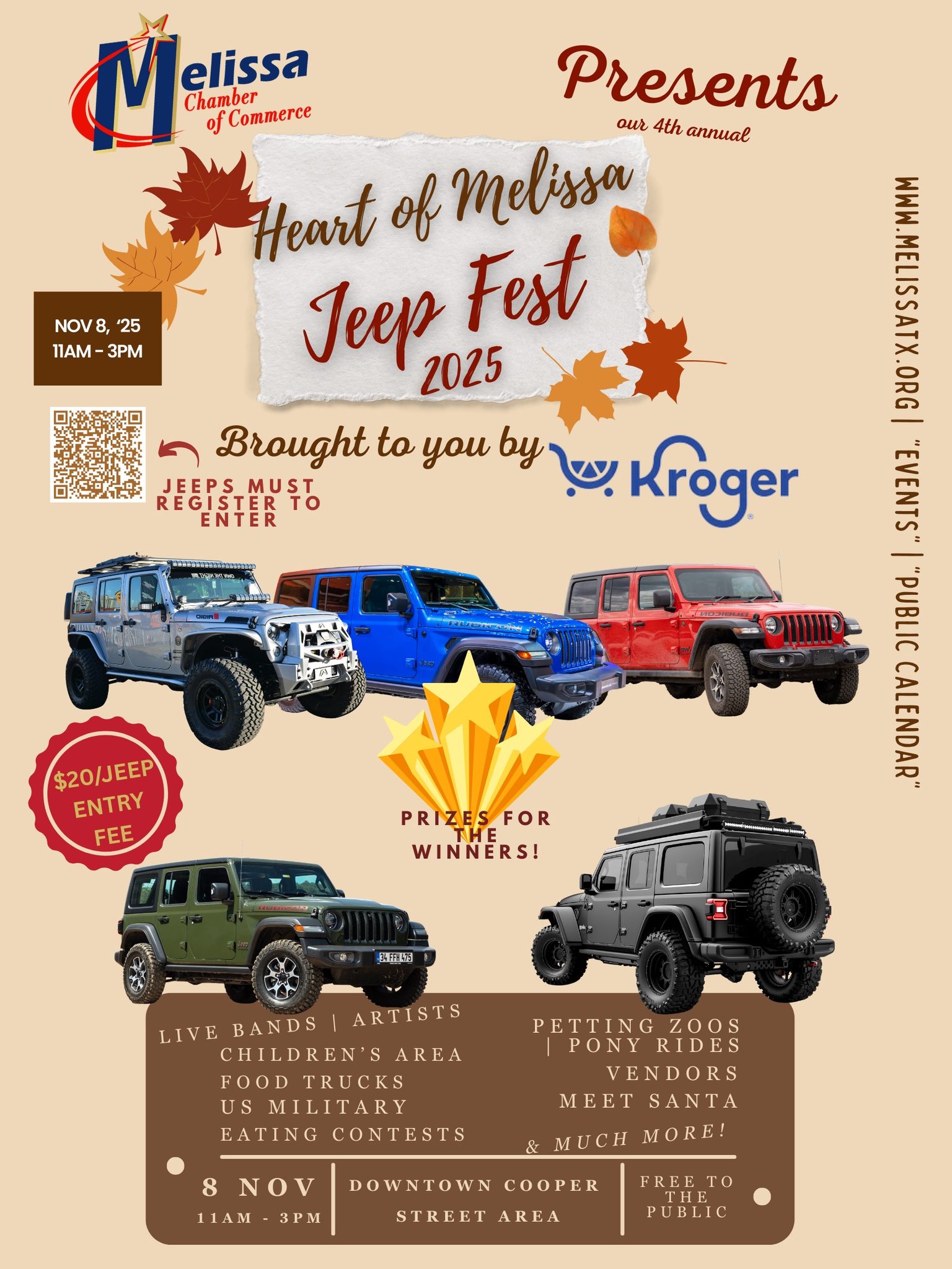 Heart of Melissa Jeep Fest by Kroger, Freedom Chrysler Dodge Jeep Ram ...