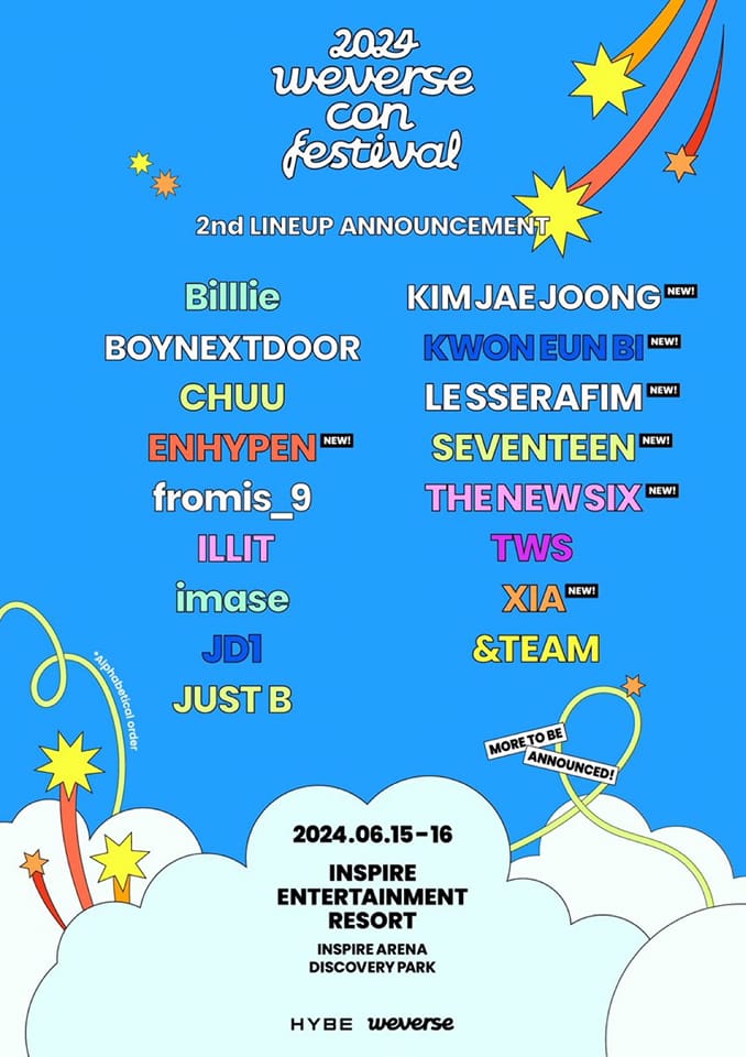 Le Sserafim performs at the 2024 Weverse Con festival