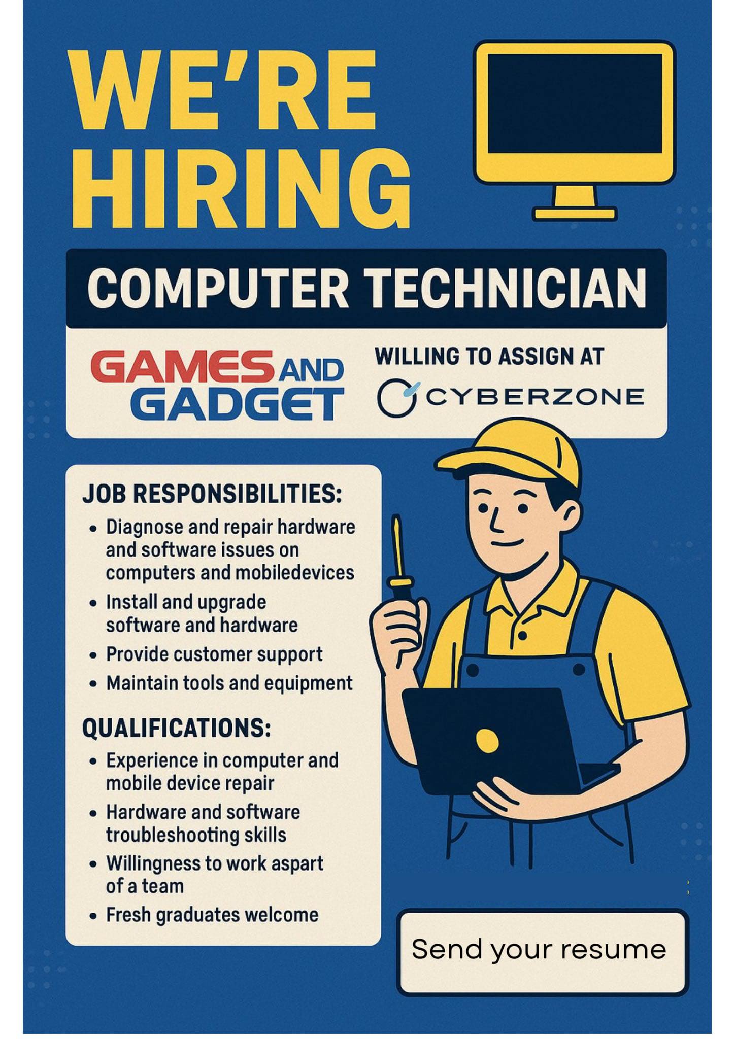 Bsd - 🛠️ WE’RE HIRING: COMPUTER TECHNICIAN 💻 Join our tech-savvy team ...