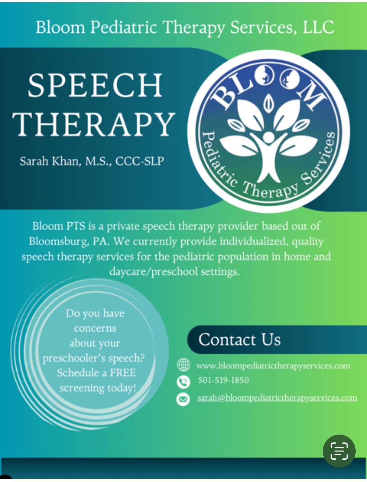 Bloom Pediatric Therapy Services, LLC | Bloomsburg PA