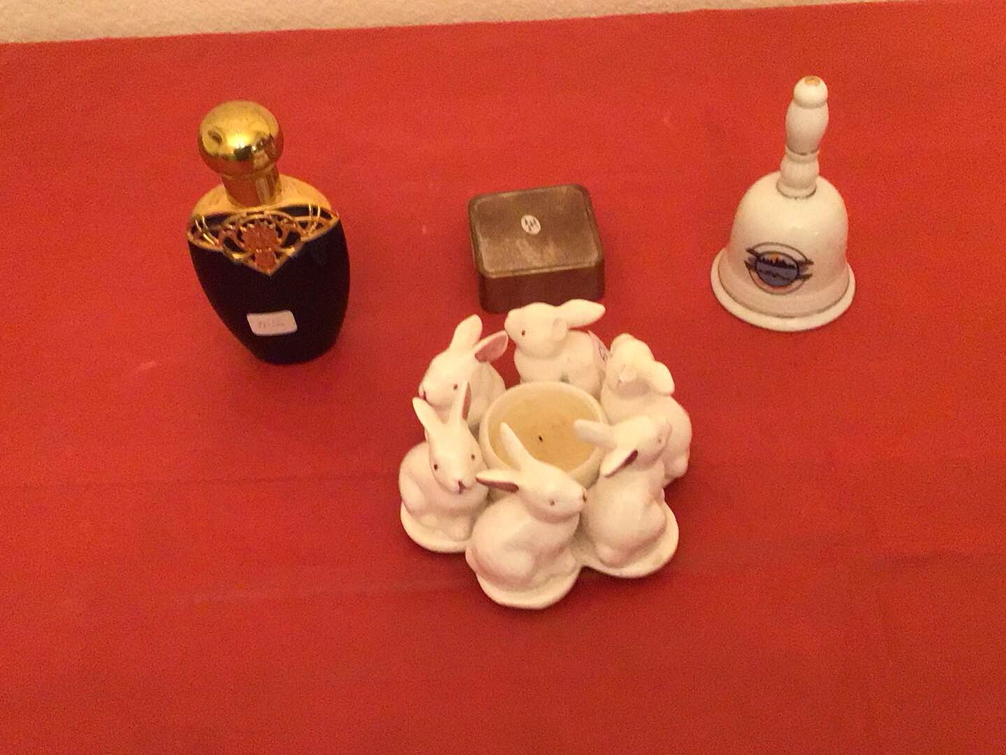 Eclectic collection of vintage decorative items. This set includes