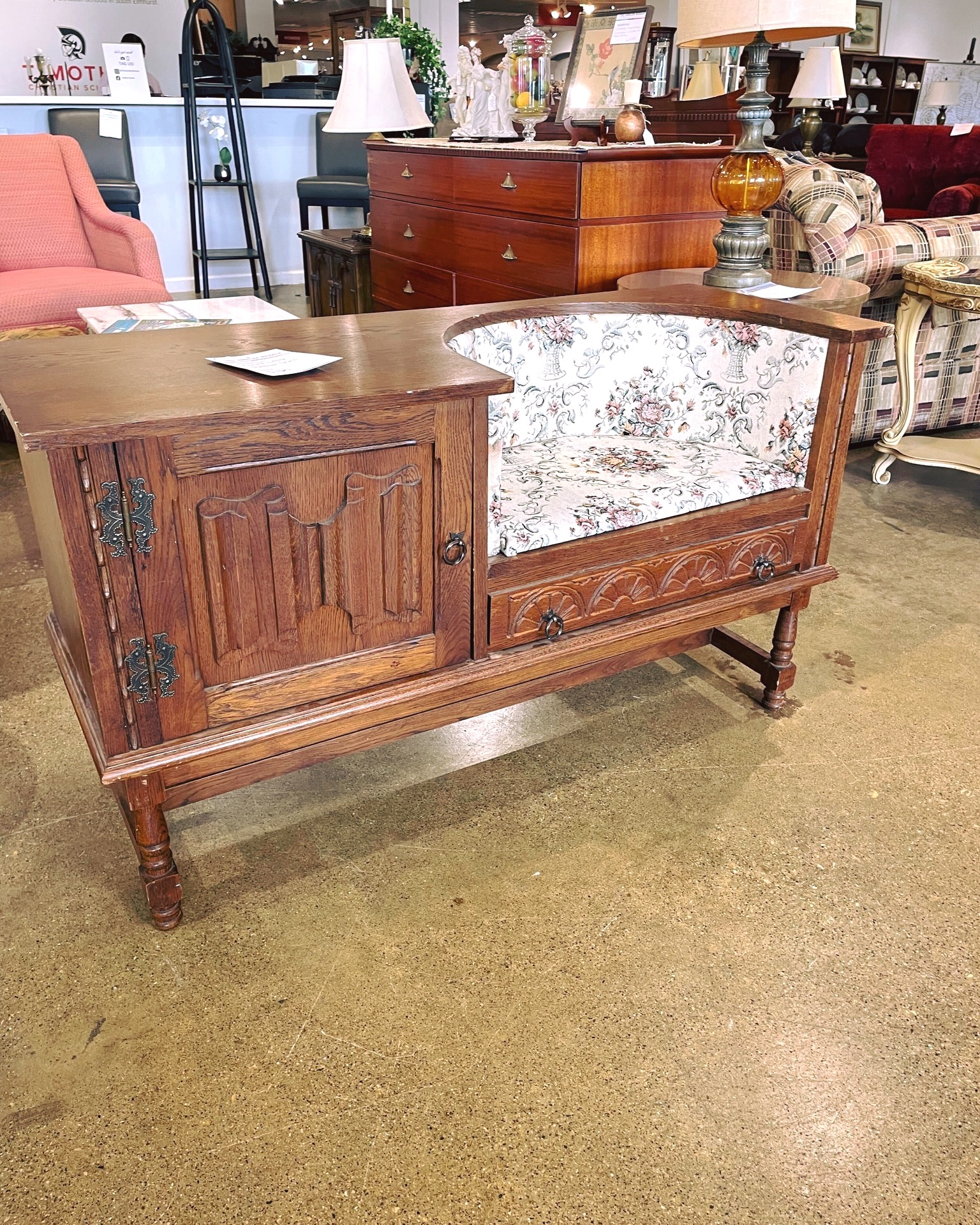 Vintage telephone bench for sale at Jubilee Resale