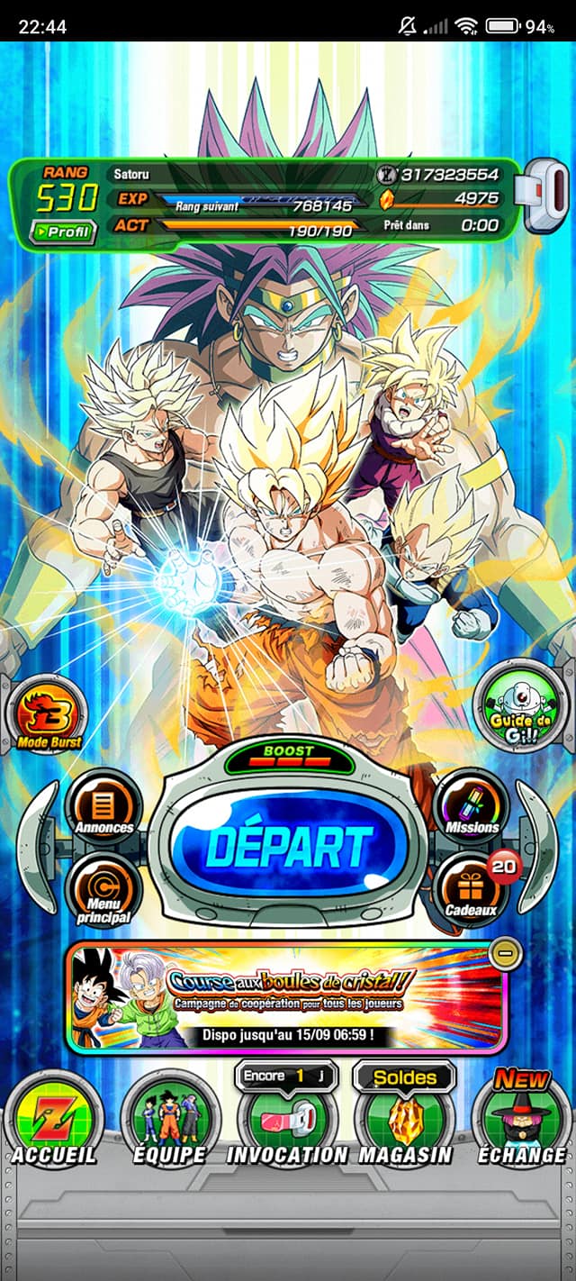Compte Dokkan Battle Japonais (JP) Farmé - Android - Plus De 9000 Pierres Dragon - Neuf