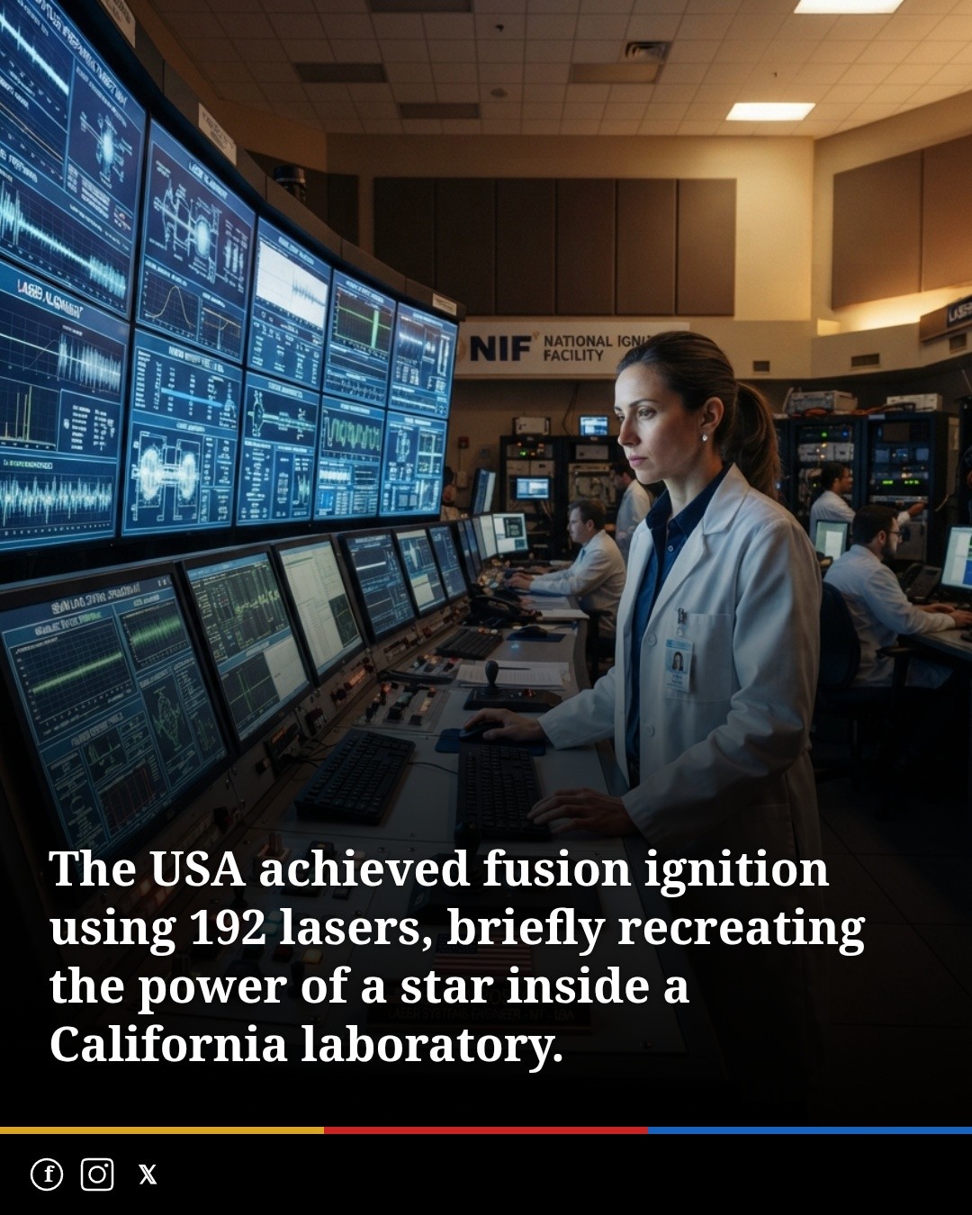 おベル USA achieves fusion ignition with 192 lasers at National Ignition